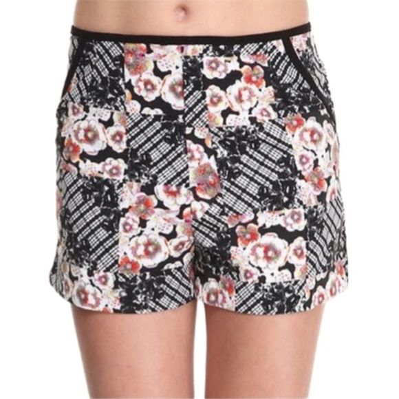 MINKPINK Neon Floral Short Shorts NWOT - Picture 1 of 5